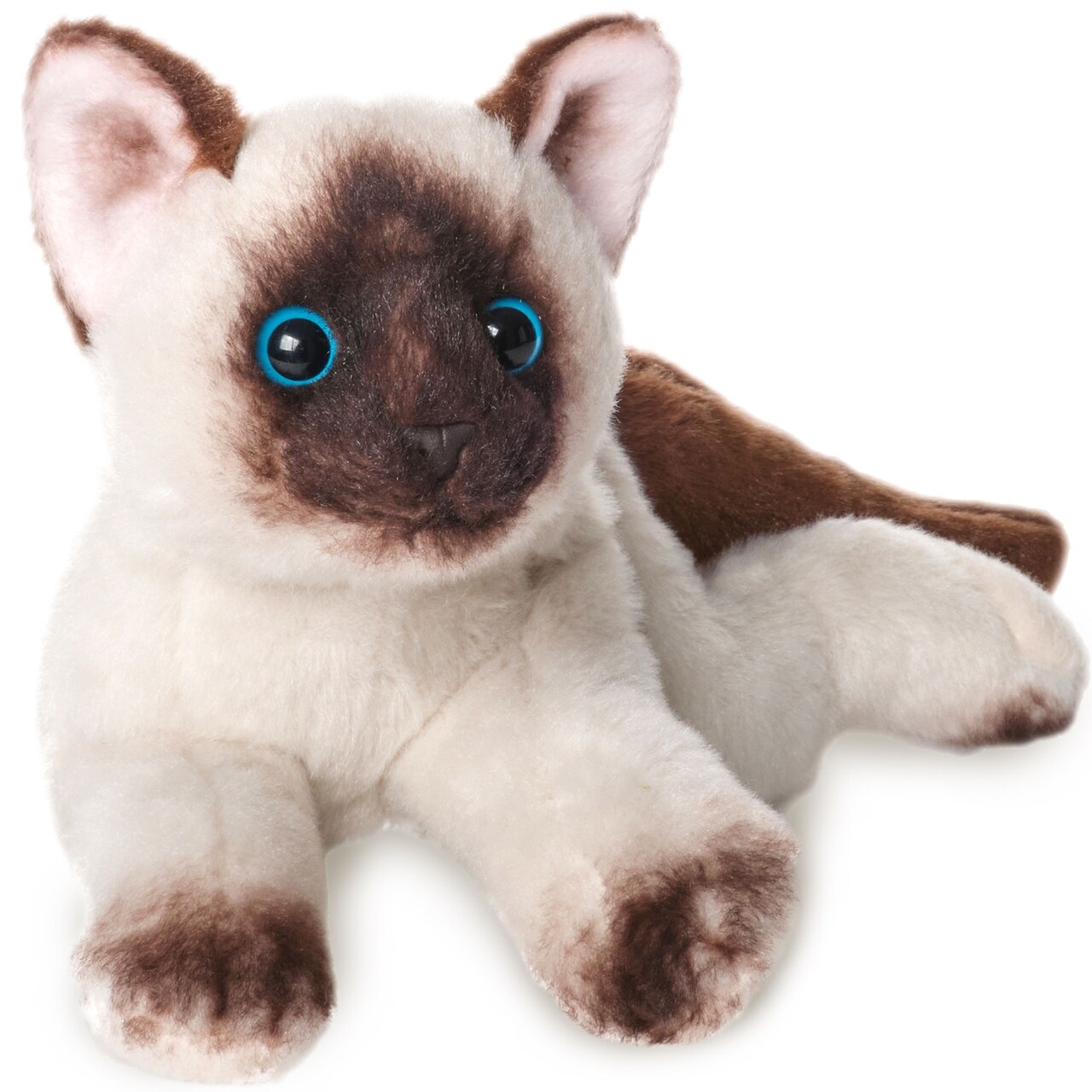 Bearington Lil' Cleo Siamese Cat Plush Toy Stuffed Animals with Ultra Soft Long Fur - Ideal Birthday, Anniversary, Valentines Day Gift for Animal Lovers, Cat Owners, For Ages 3-14